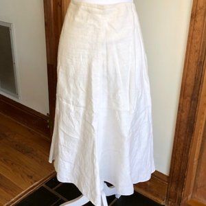 BANANA REPUBLIC Vintage Full Midi White Cotton Skirt 10